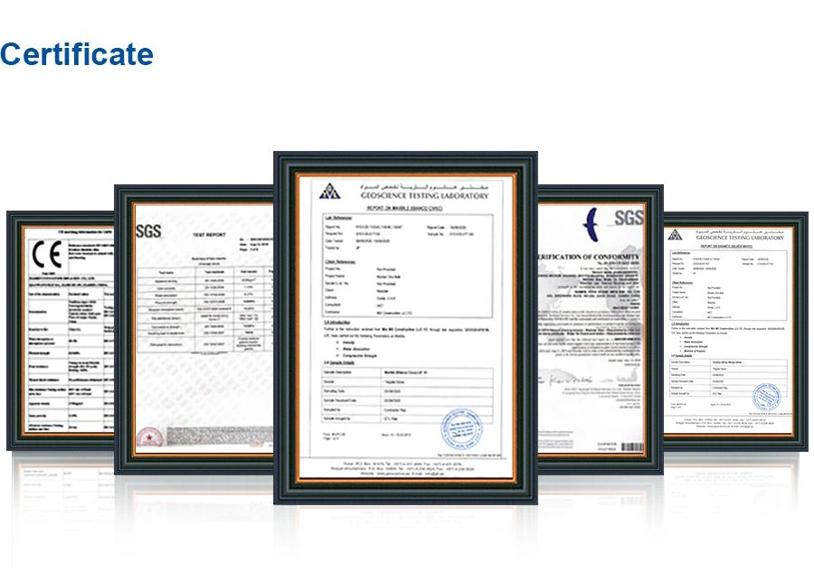 Certificate of Stone Composite Panel