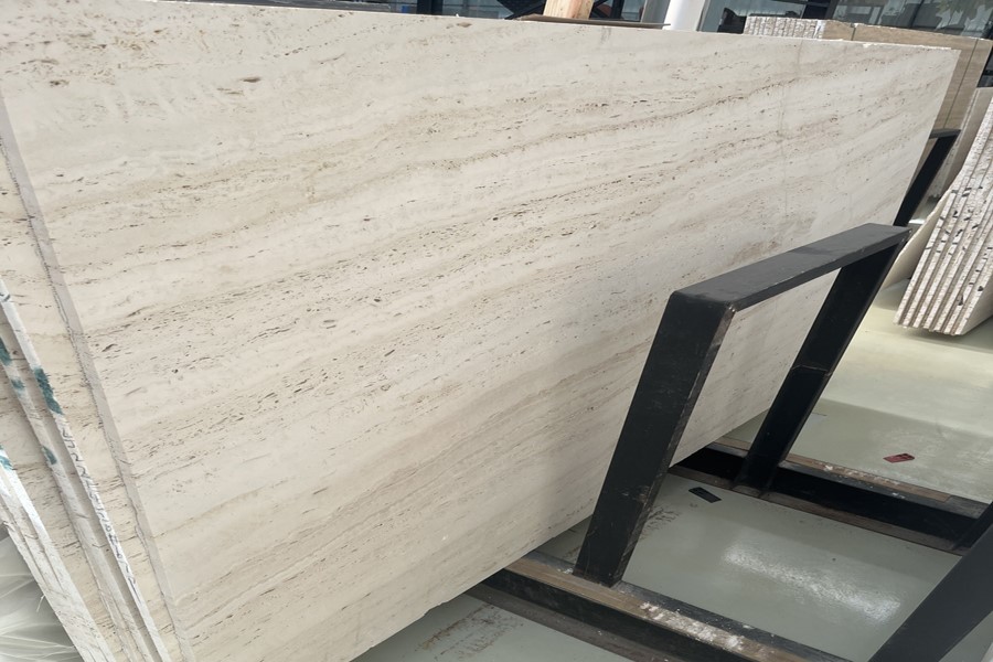 White Travertine Unfilled Slab White Travertine Unfilled Slab